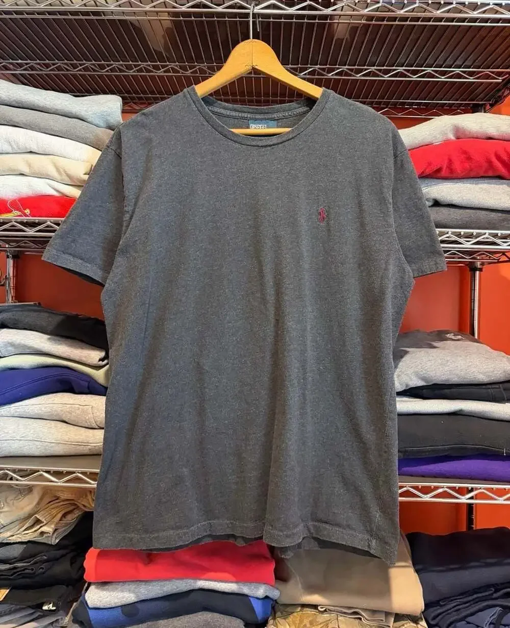 Polo Ralph Lauren T-Shirt Size L Gray Crewneck Pony Tee